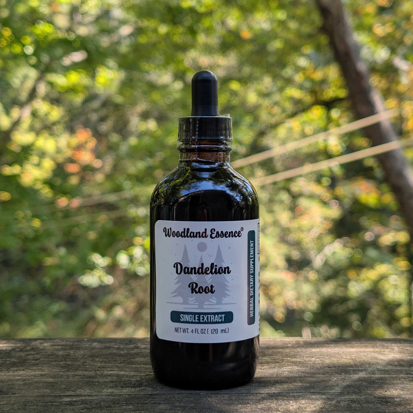 bottle of dandelion root extract