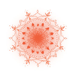 Orange Birth flower mandala 