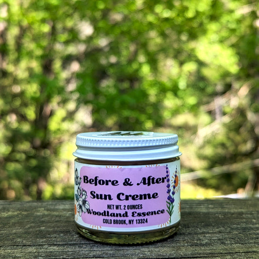Jar of before and after sun creme 
