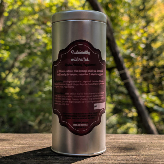 chaga chai round tin back 