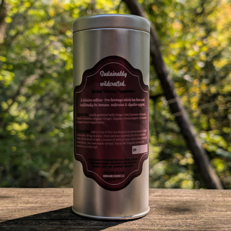 chaga chai round tin back 