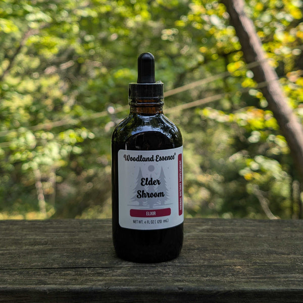 bottle of elder shroom elixir 