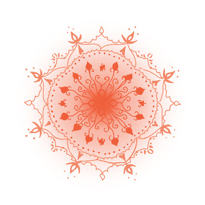Orange Birth flower mandala 