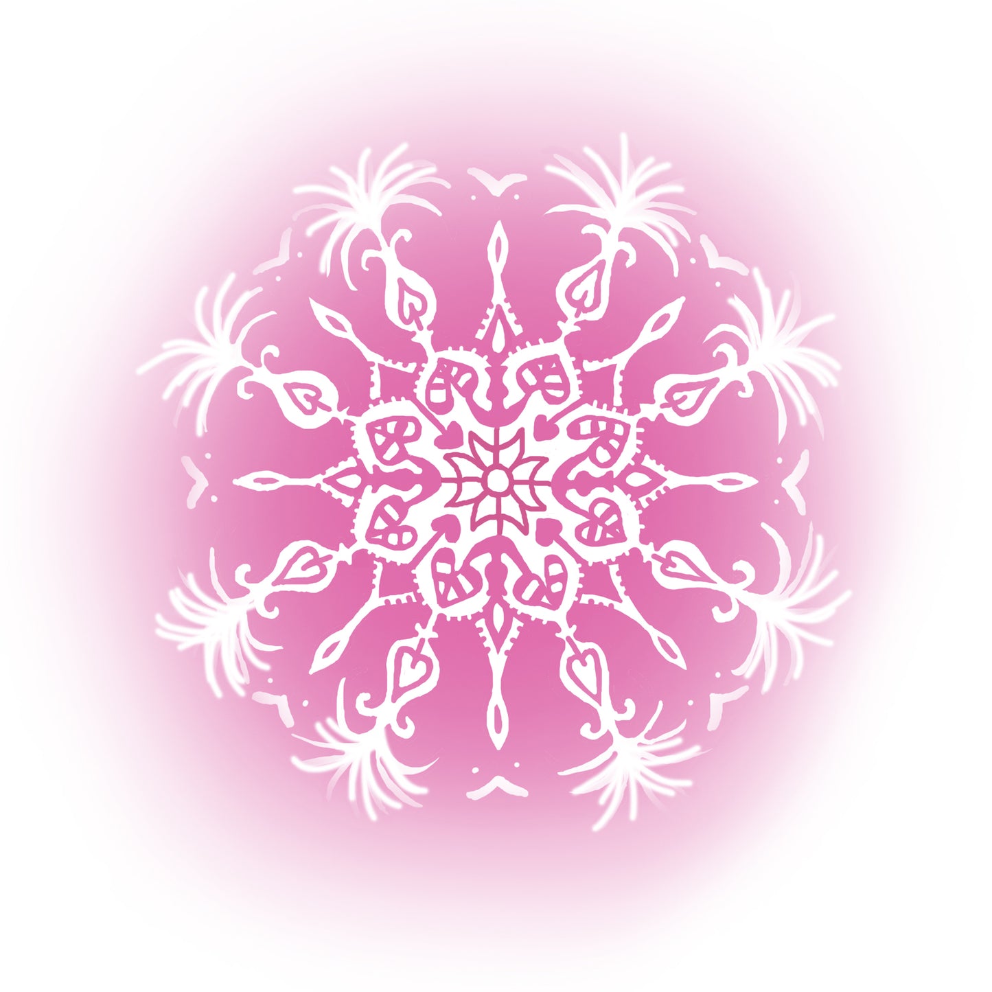Pink Fountain Chakra mandala 