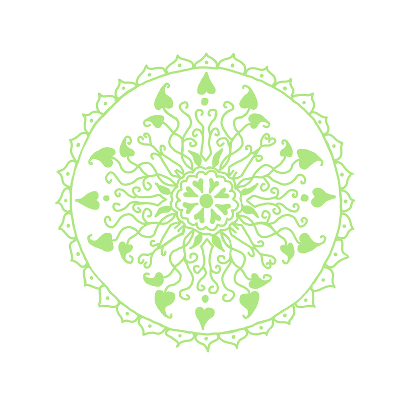 Green Heart chakra mandala 