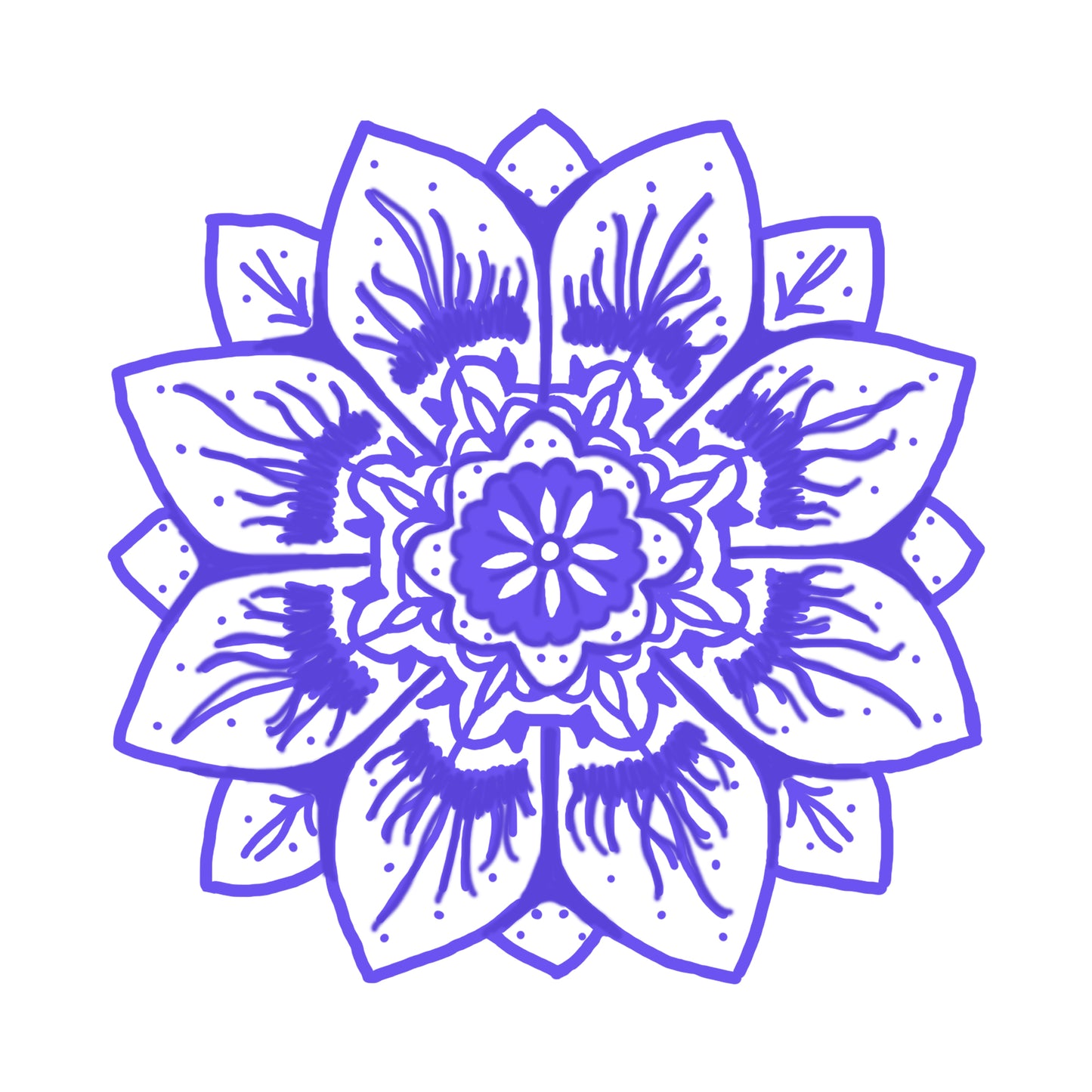Purple Knowing Chakra Mandala 