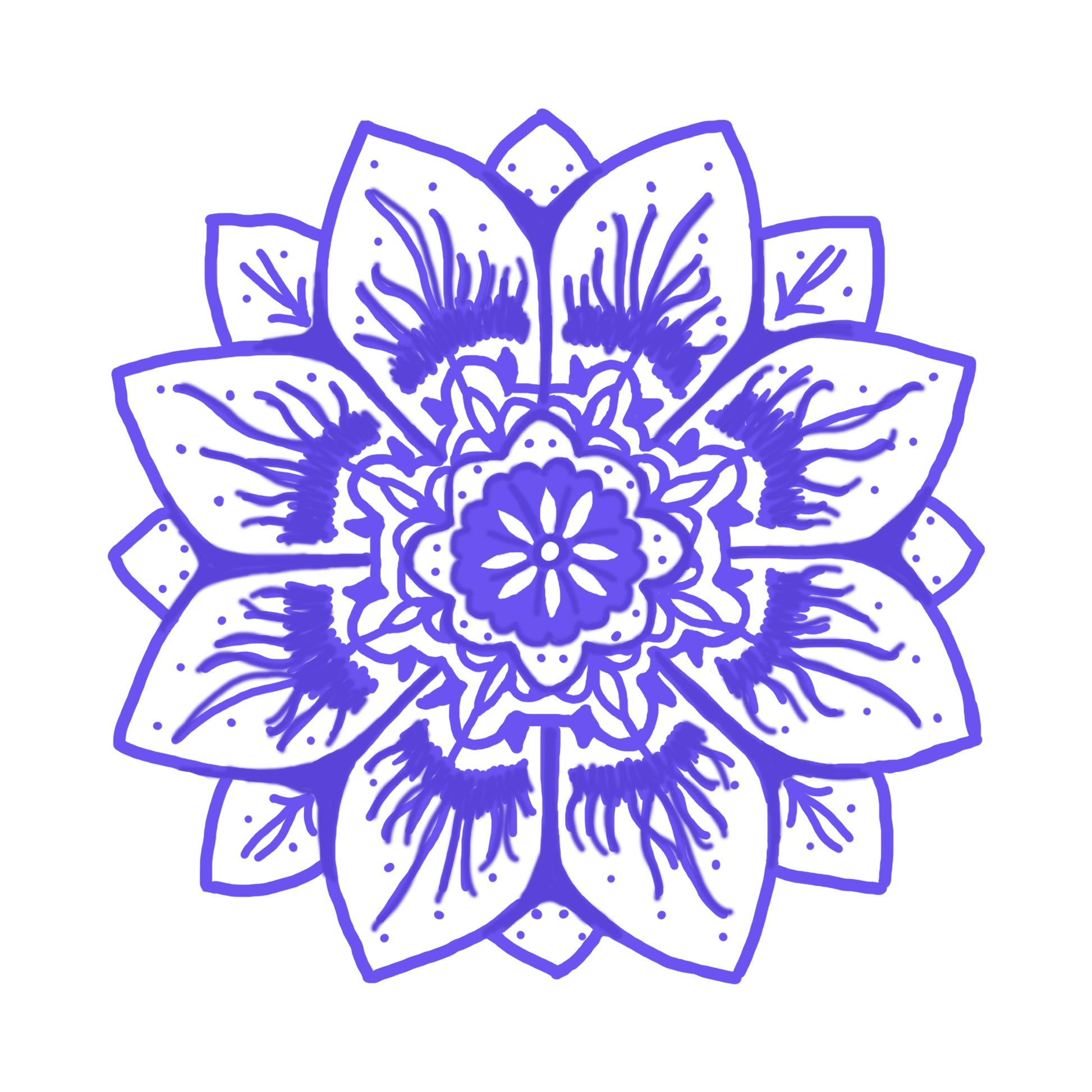 Purple Knowing Chakra Mandala 