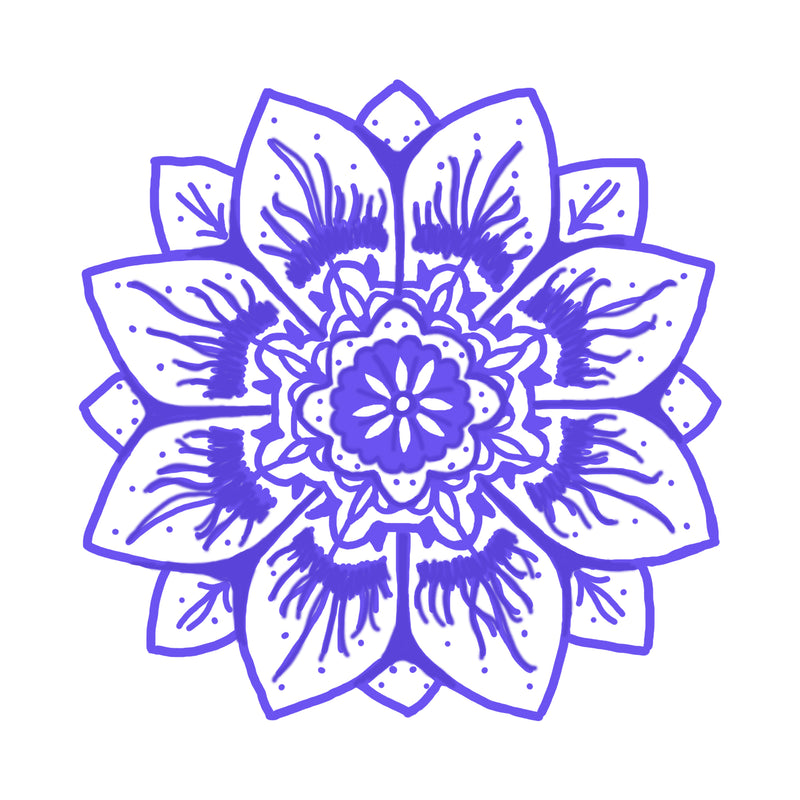 Purple Knowing Chakra Mandala 