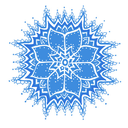 Blue flower Throat Chakra Mandala 